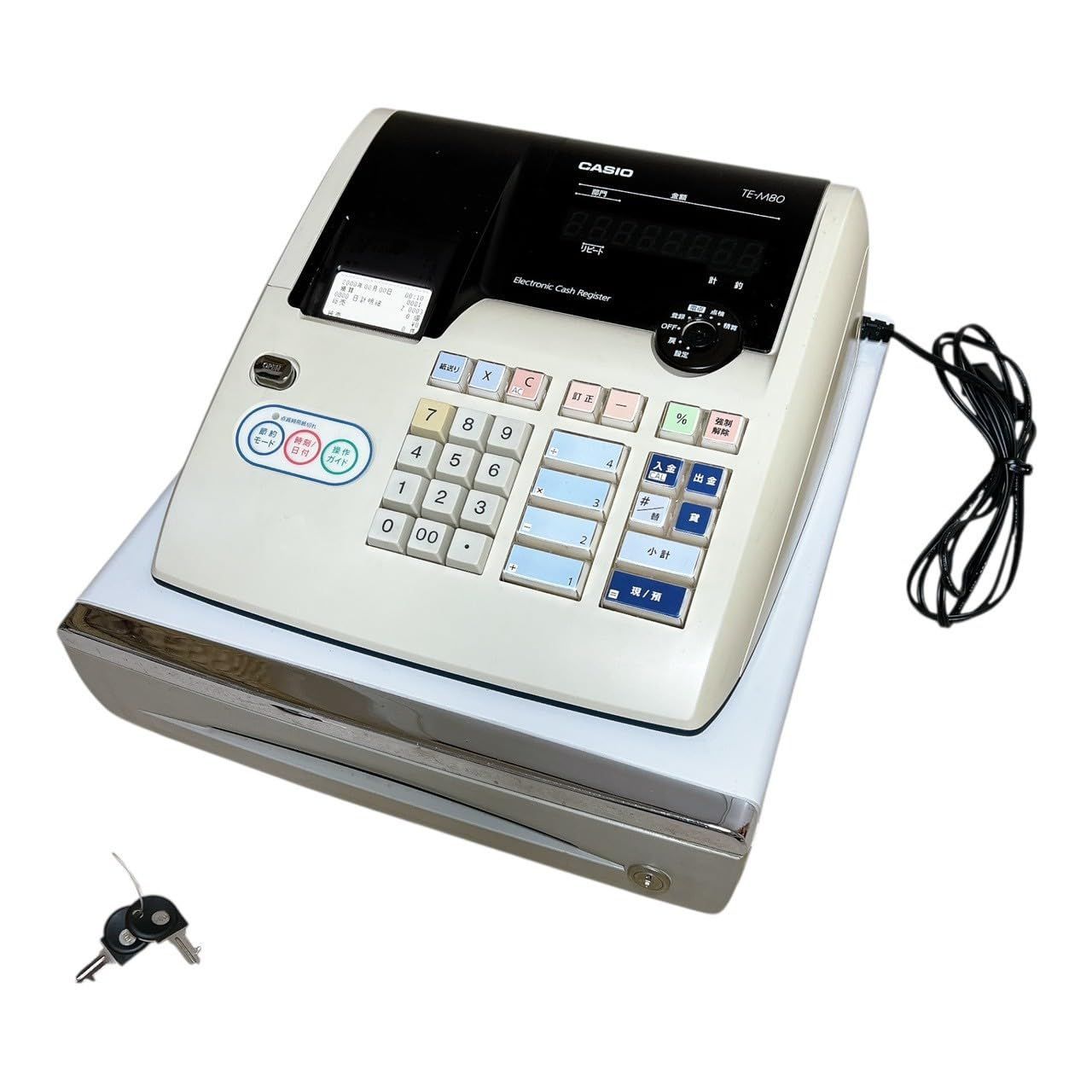CASIO 電子レジスター TE-M80 グレー ○526