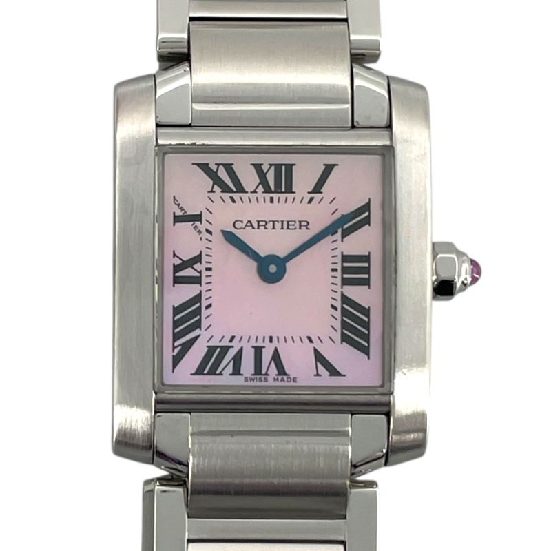 カルティエ Cartier タンク フランセーズ SM ピンクシェル W51028Q3 ピンクシェル SS クオーツ レディース 腕時計