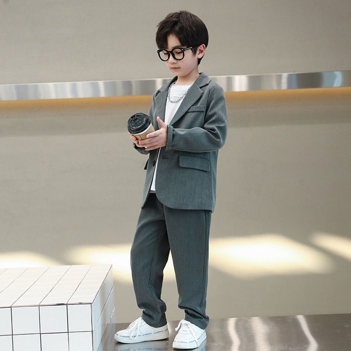 卒業式 スーツ 男の子 キッズ ジャケット パンツ 卒服 韓国 制服 小学生 子供スーツ 2点セット パンツスーツ 制服 ゆったり ピアノ発表会 結婚式 七五三 入学式 フォーマル 七五三 通園 通学
