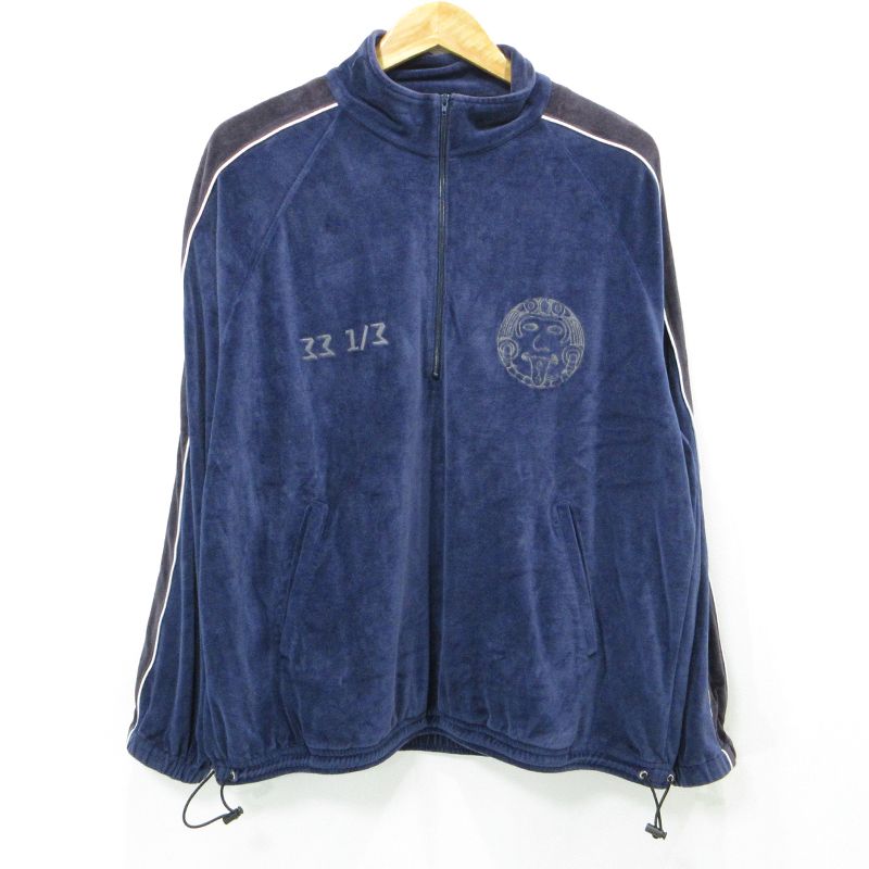 三重本店 ジャージ Black Weirdos | ブラックウィドー ベロアトラックジャケット ネイビー サイズ L 103