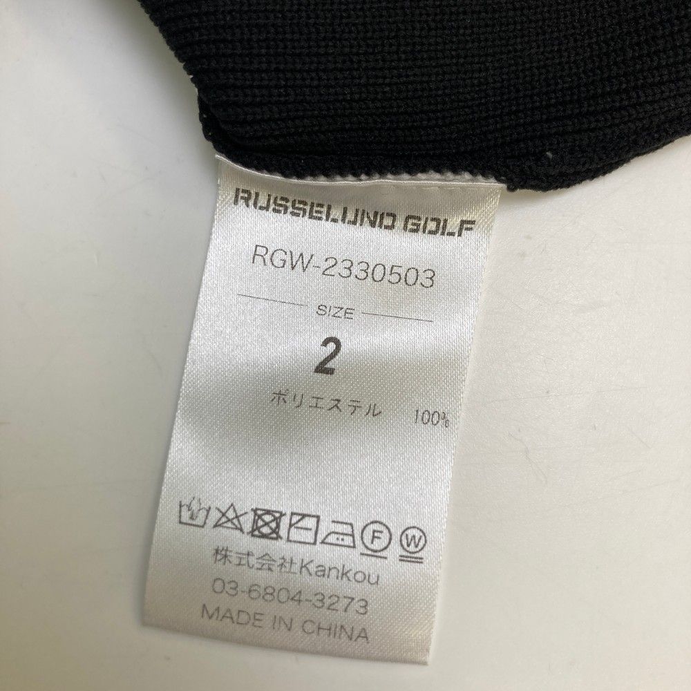 サイズ：2 RUSSELUNO ラッセルノ  ニットセーター ルチャ  ブラック系 [240101417374] ゴルフウェア レディース ストスト Russeluno RUSSELUNO ラッセルノ ニットセーター ルチャ