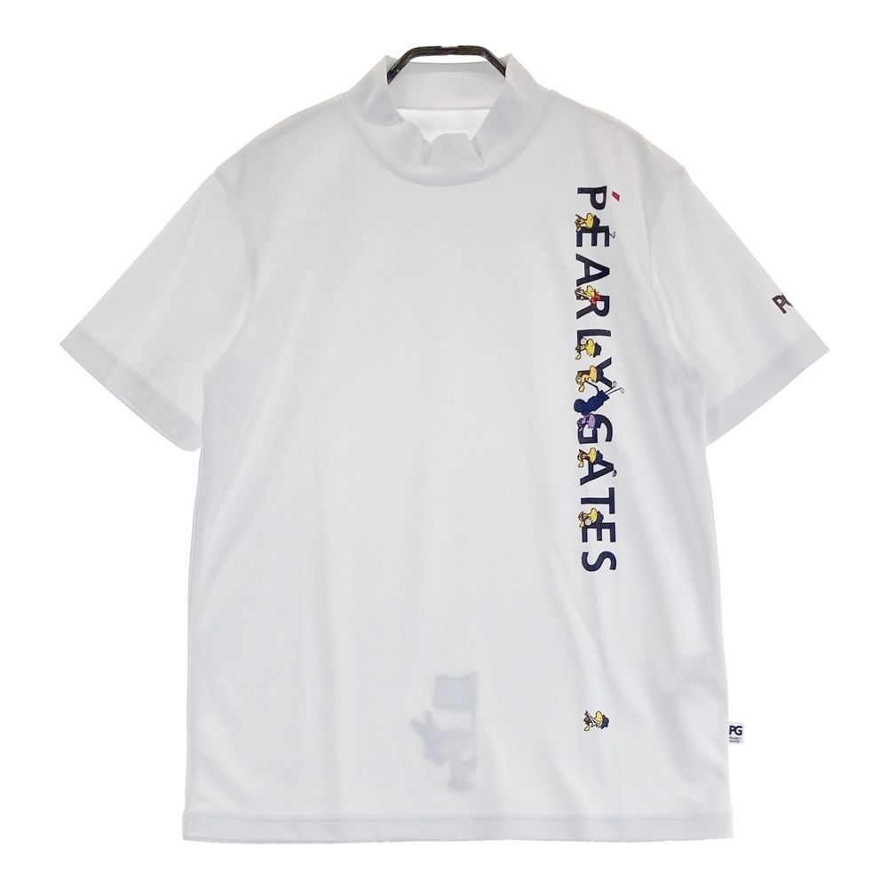 サイズ 4 PEARLY GATES パーリーゲイツ モデル ×PEANUTS ハイネック 半袖Tシャツ ホワイト系 240101537481 ゴルフウェア メンズ ストスト