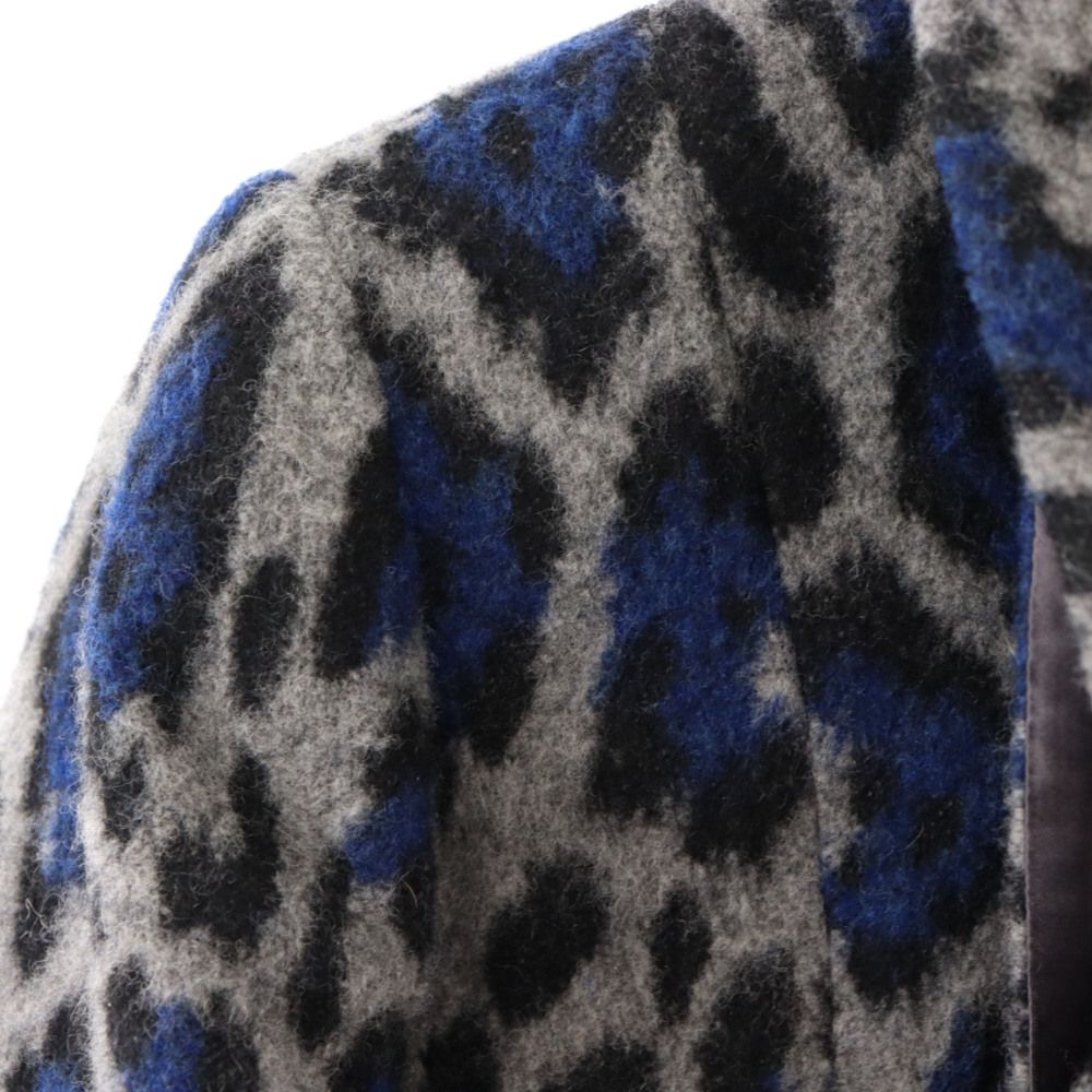 sacai luck (サカイ ラック) レオパード ロングコート グレー 