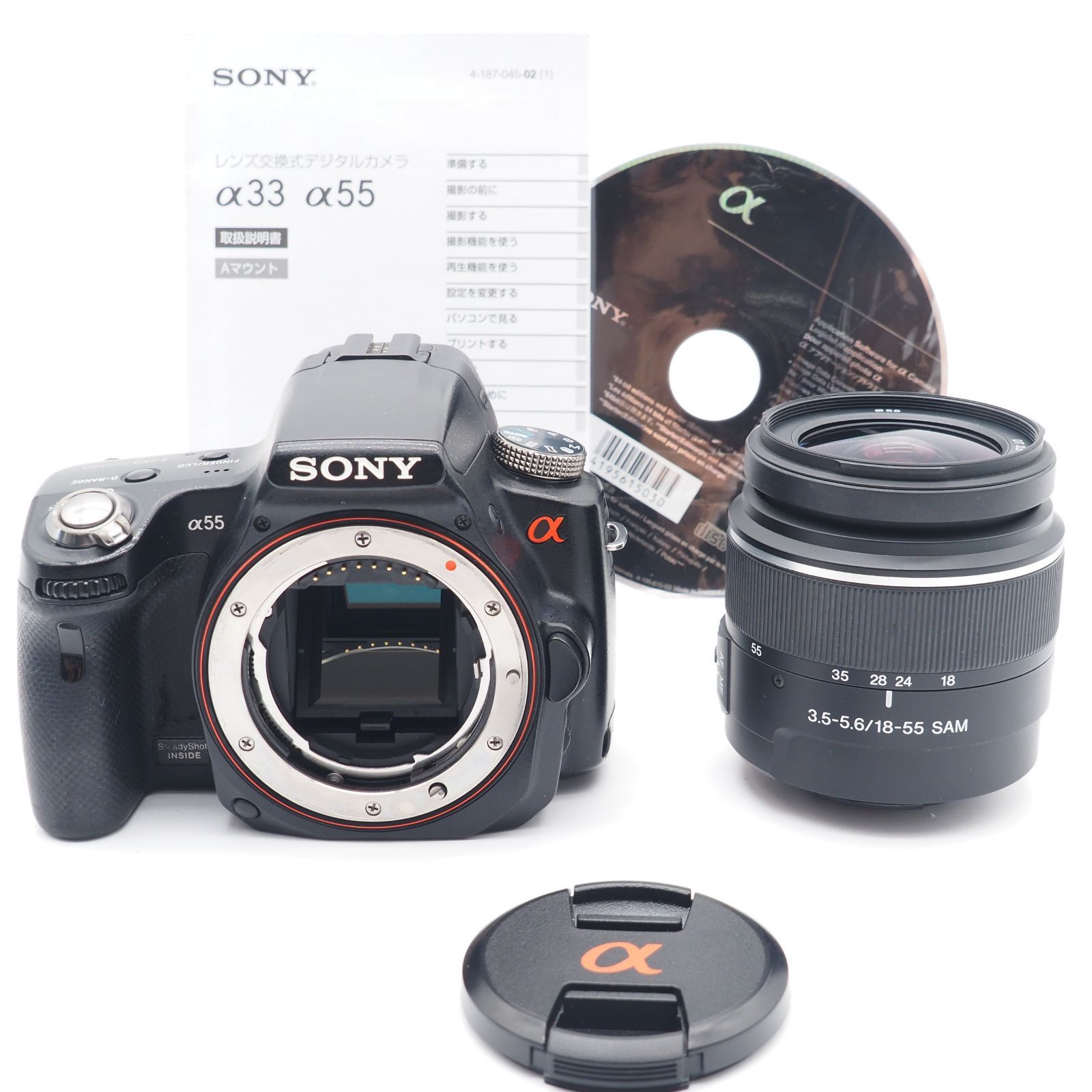 100745☆極上品☆SONY ミラーレス一眼 α55 ズームレンズキット DT 18 