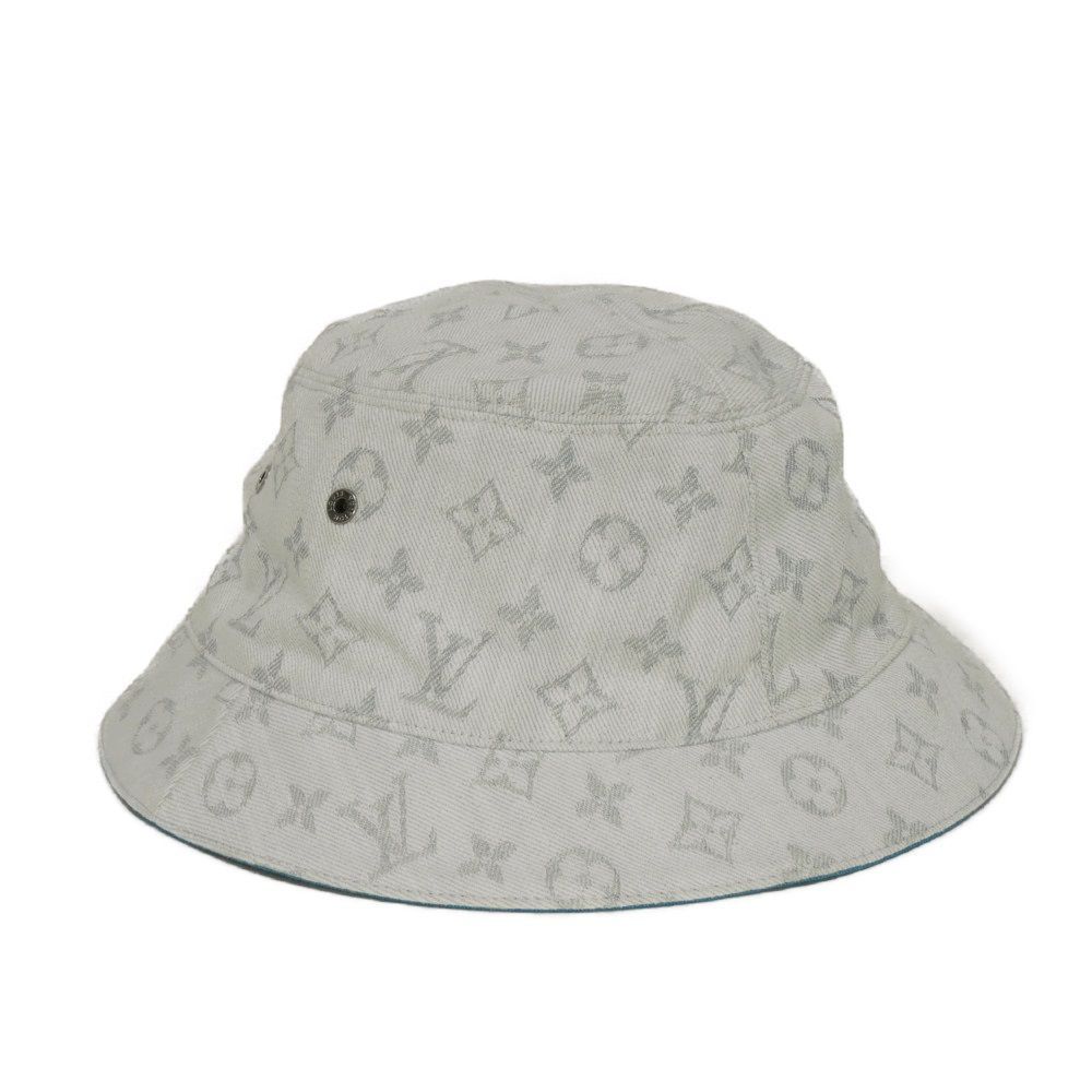 Louis Vuitton バケットハット リバーシブル モノグラムデニム LOUIS VUITTON - ほぼ新品 ルイヴィトン モノグラム デニム