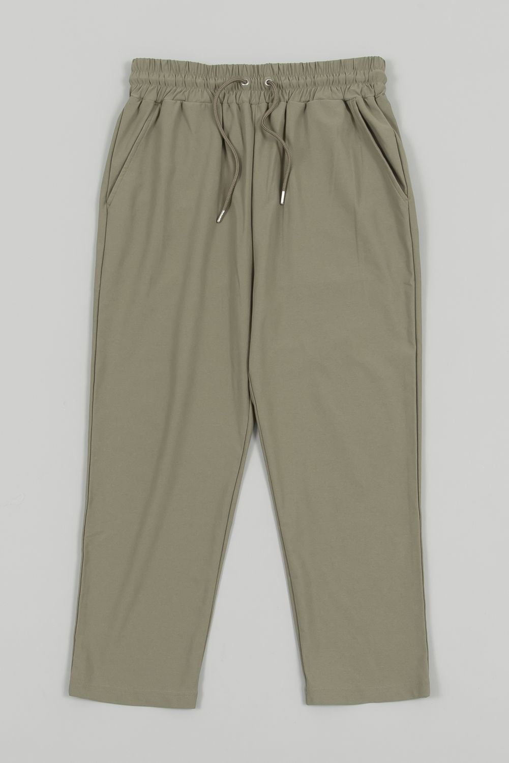 Stretch Ledies Tapered Pants Khaki
