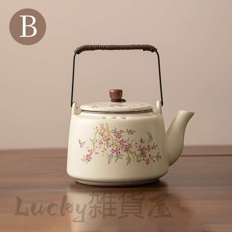 ②可憐な花のポット★茶器としても★ 新しい未使用 ティーポット 600ml 茶杯 2点セット お花