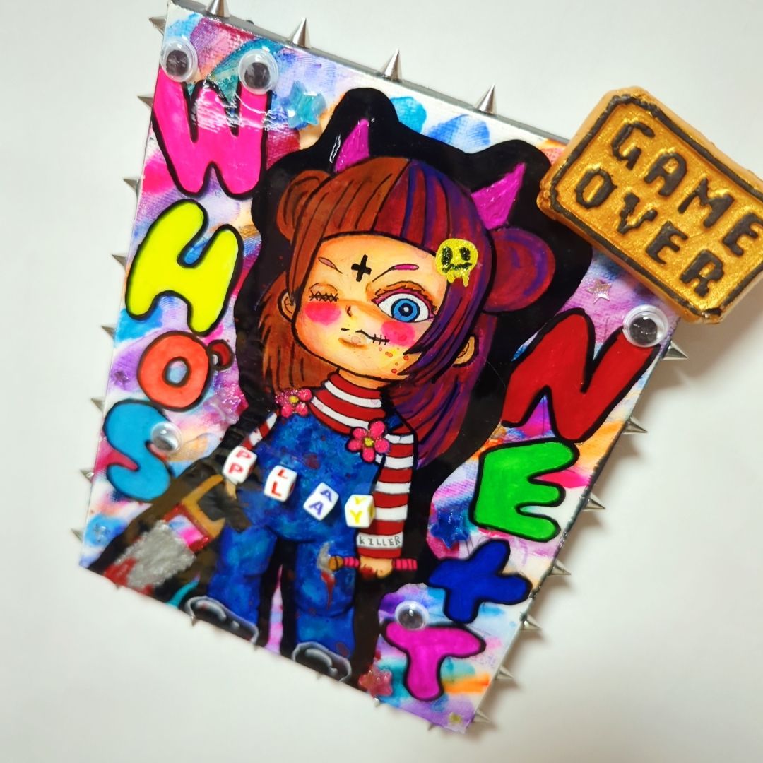 【一点物イラストアート】Who's next【F0号】現代アート,レジン ✡2024年製作✡】Who's next【F0号】レジンアート/PUNK/ - メルカリ