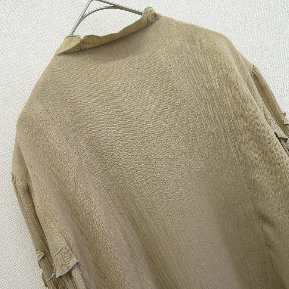 Non non dorl collection フリル付きダークブラウントップス ノンノンドール non non dorl ムッシュ榊 シャツ ブラウス