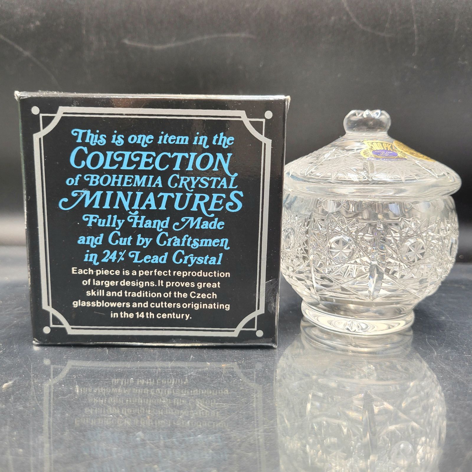 ボヘミアンガラス キャンディポット/ボンボニエール ボヘミアンガラス キャンディポットボンボニエール アンティーク