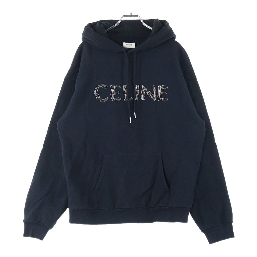 CELINE 22SS セーフティーピンロゴ プルオーバースウェットパーカー CELINE 22SS セーフティーピンロゴ プルオーバースウェットパーカー