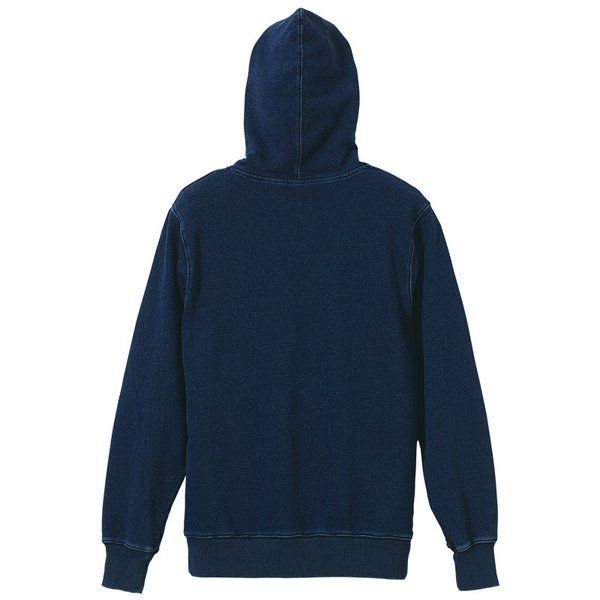 インディゴ染め スウェットプルパーカー CB3907 Lサイズ スウェットジップパーカー「have fun」インディゴ染めスウェット