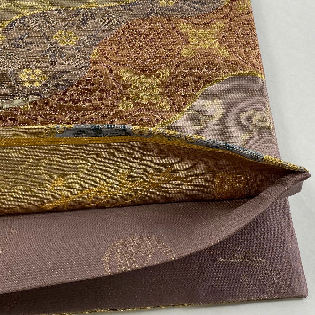 千地泰弘 天女 袋帯 麒麟 散華来迎の図 金糸 銀糸 正絹 ガード加工済 千地泰弘 天女 袋帯 麒麟 散華来迎の図 金糸 銀糸 正絹 ガード加工済