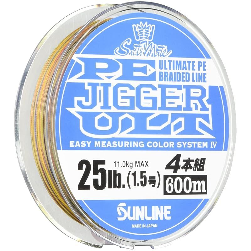 サンライン SUNLINE PEライン ソルティメイト ジガー ULT 4本組 600m 1.5号 25lb