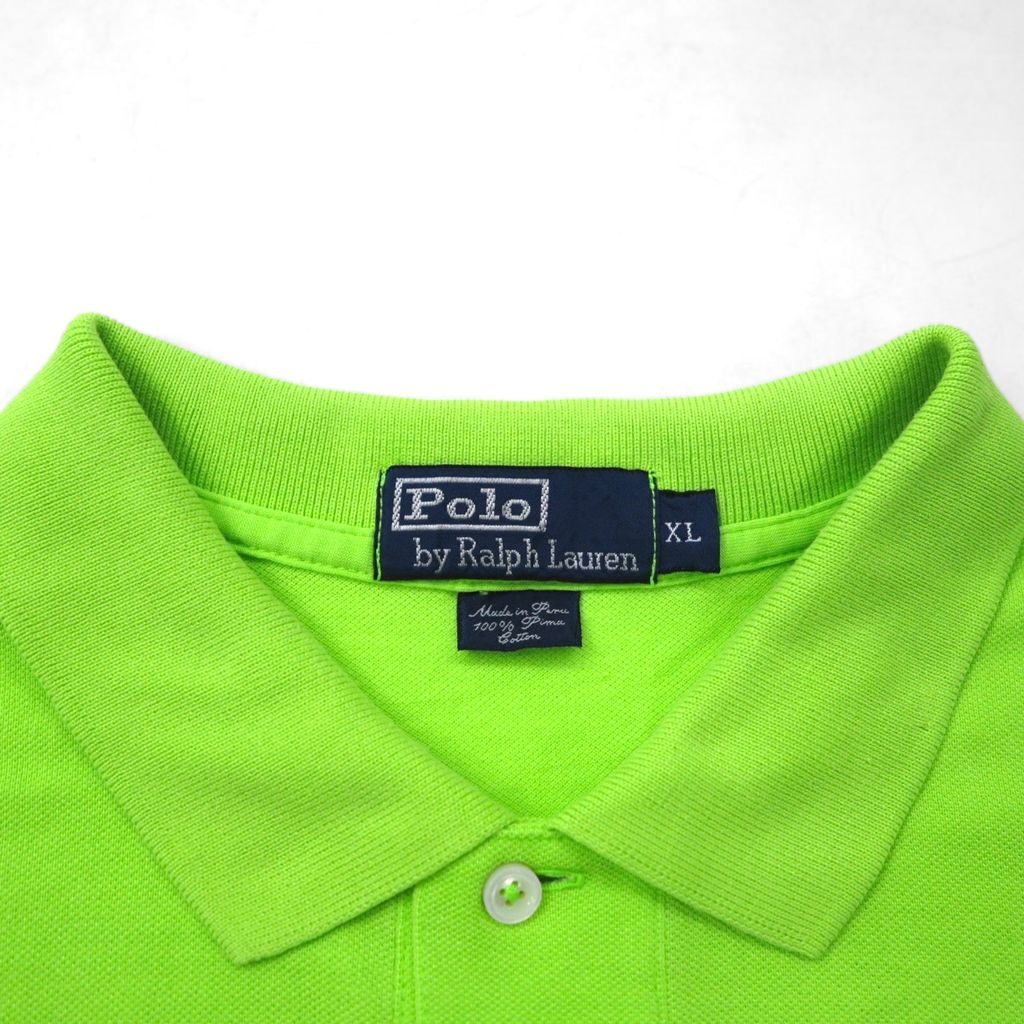 Polo by Ralph Lauren 90年代 ポロシャツ XL グリーン コットン