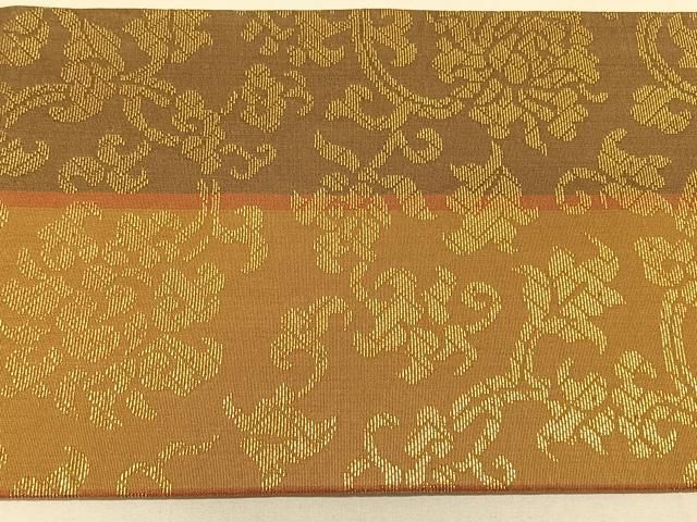 名古屋帯 作家物 上品な花 九寸 正絹 AO-2481 平和屋着物◎塩瀬 九寸名古屋帯 作家物 手描き 枝花文 正絹 逸品