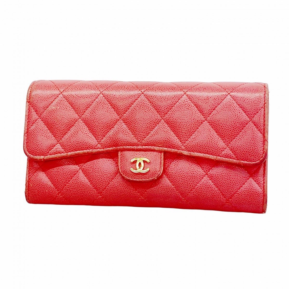 【超極美品✨付属有】シャネル マトラッセ フラップ 長財布 ピンク×ゴールド CHANEL シャネル マトラッセ ラウンド長財布 AP1140 キャビア