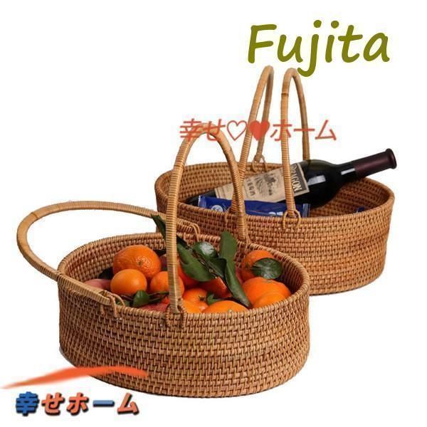 トレイ トレー S/M/L ラタン 籐 お盆 おぼん 丸形 手織り 手作り ハンドル付き 果物バスケット かご ラウンド お菓子 スナック 朝食  カフェ おしゃれ インテリア シンプル ナチュラル キッチン 収納用品 雑貨の通販はau PAY マーケット - Cabin life | au フルーツバスケット フルーツバスケット ラージ ラタンサービングトレイ、手織りの籐製バスケットオーガナイザートレイ、長方形卓上朝食ド