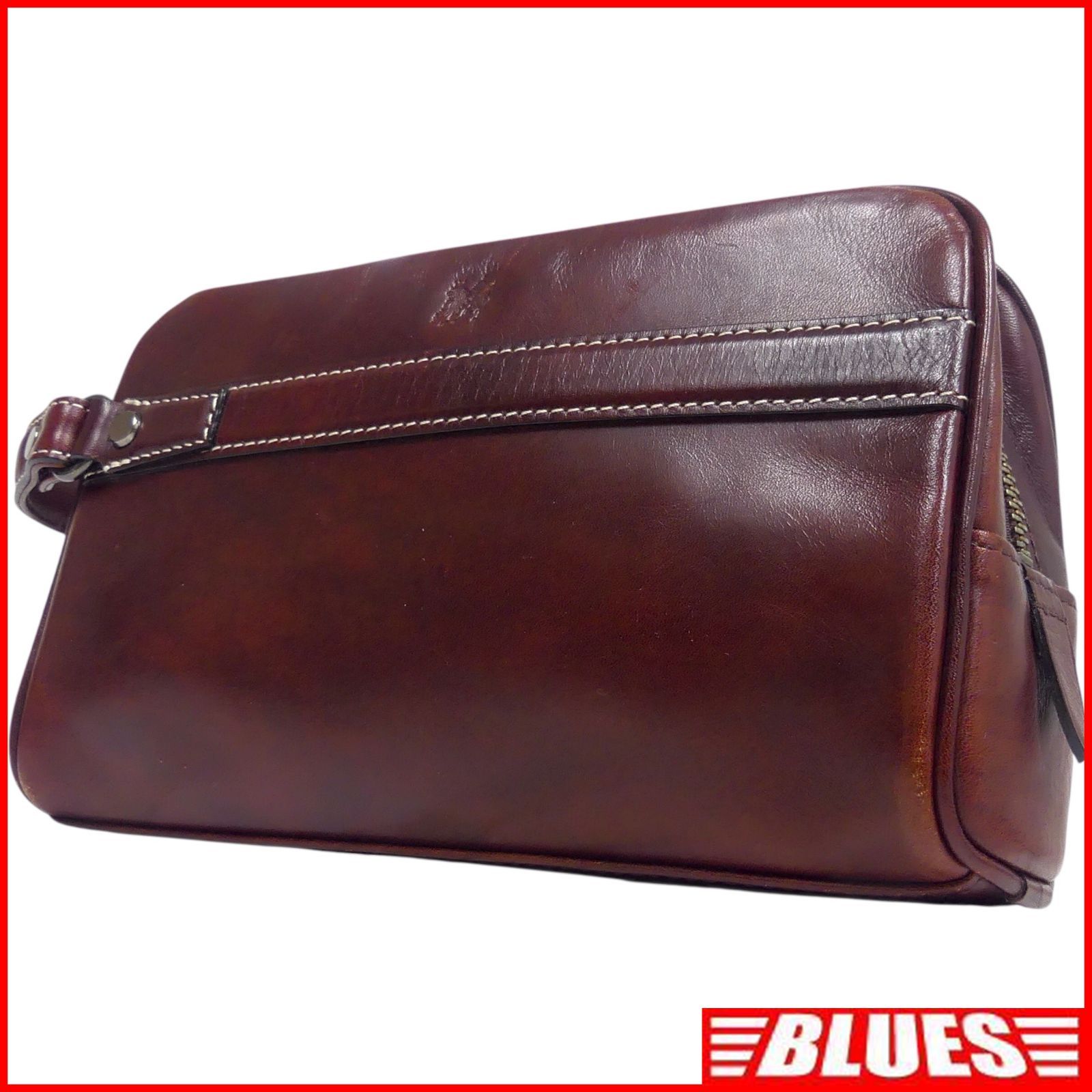 TAKEO KIKUCHI タケオキクチ セカンドバッグ メンズ 本革 クラッチバッグ レザー 茶 日本製 セカンドバッグ一覧←SEULB屋着古← NR4601