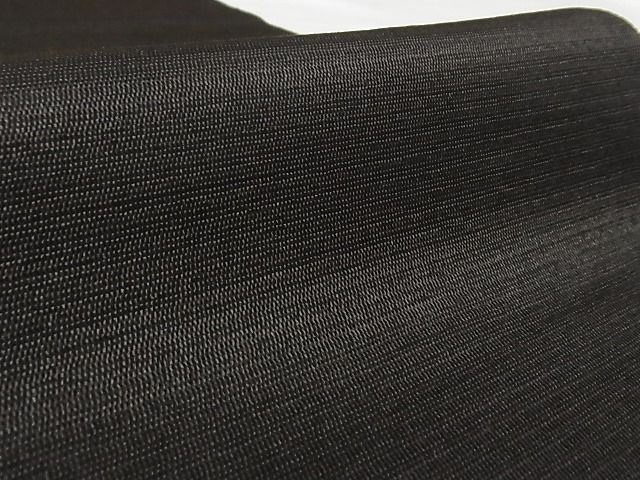 平和屋本店□極上 本場黄八丈 紬 八寸名古屋帯 西條吉広 暗黒色 証紙