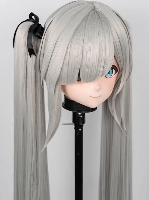 一年中大特価。 全頭マスク ロック付き NO.1205 フルマスク ドール ヘッドロリータ人形 コスプレ 変身 仮装 着ぐるみ 二次元美少女 大切な