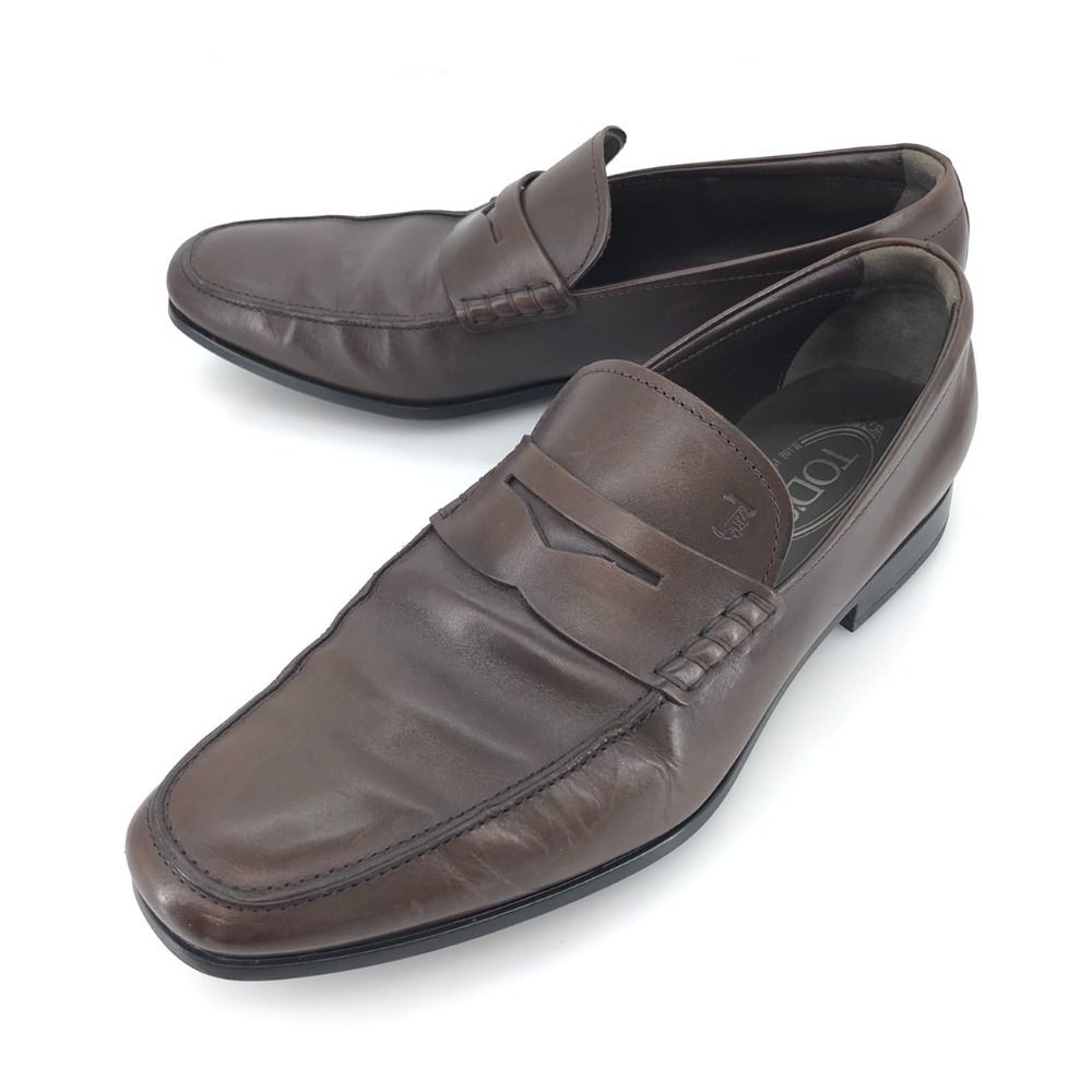 05w05340 トッズ TOD’S ブラウン系 メンズ ローファー ビジネスシューズ ドレスシューズ レザー 品