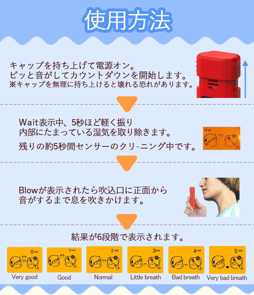 口臭チェッカー 口臭レベル測定 3個セット デジタルブレス コンパクト 6段階 携帯 ミニ 持ち歩き ポケット チェック 匂い アルコール 説明書付き  エチケット 口臭 ブレスチェッカー チェック 売れ筋 持ち運び 息 ニオイ 臭 口臭チェッカー 口臭レベル測定 デジタルブレス ...