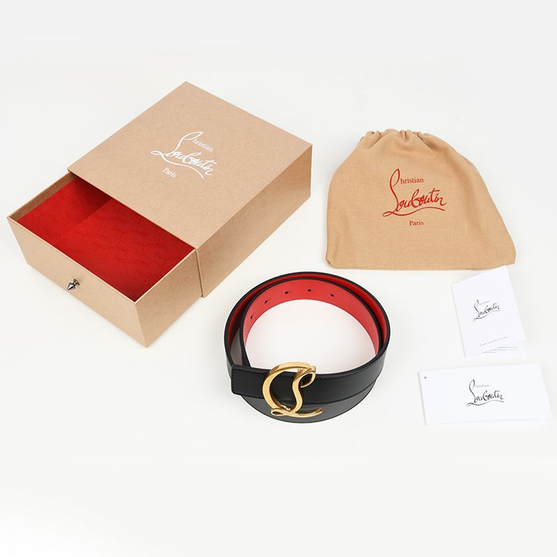 CHRISTIAN LOUBOUTIN クリスチャンルブタン LOGO ベルト イタリア正規品 3215271 3279 新品 - メルカリ