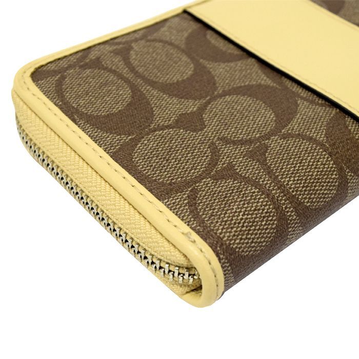 新品 コーチ COACH 長財布(ラウンドファスナー) アコーディオンジップ
