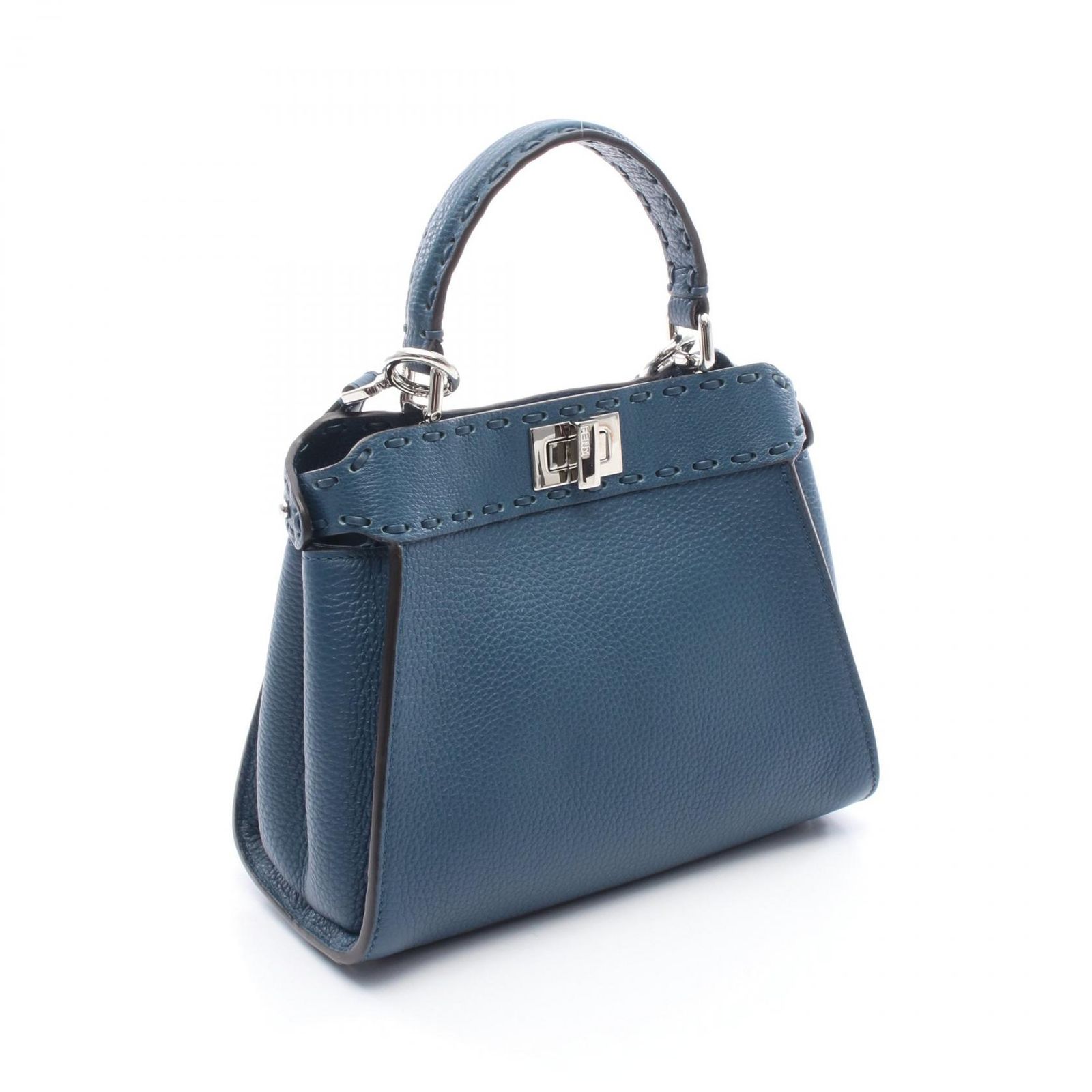 FENDI マイクロピーカブー ミニショルダーバッグネイビーブルー