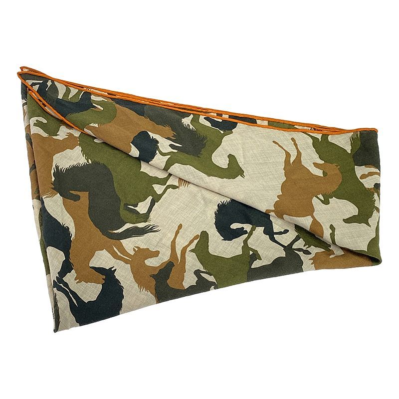 HERMES / エルメス | 馬 カモフラージュ カシミヤ ロサンジュ ひし形  