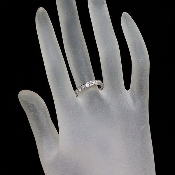 Pt950 天然ピンク レス ダイヤモンド リング 0.045ct D0.438ct ハーフエタニティ WWW_OLIVIERBERNSTEIN_COM