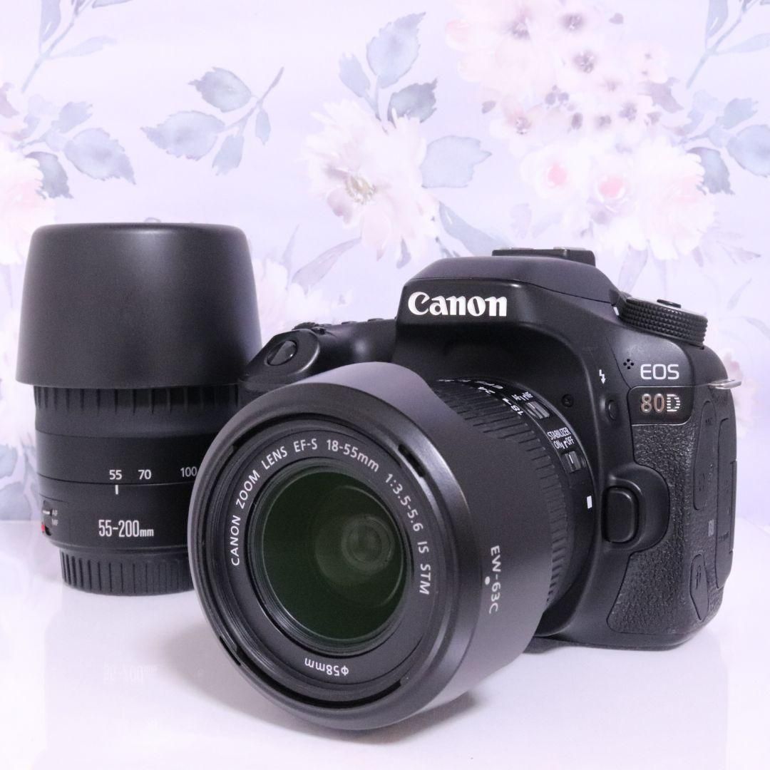 Canon EOS 80D デジタル一眼レフカメラ レンズ2本付き 格安レンタル] CANON EOS 80D ダブルズームレンズキット 一眼