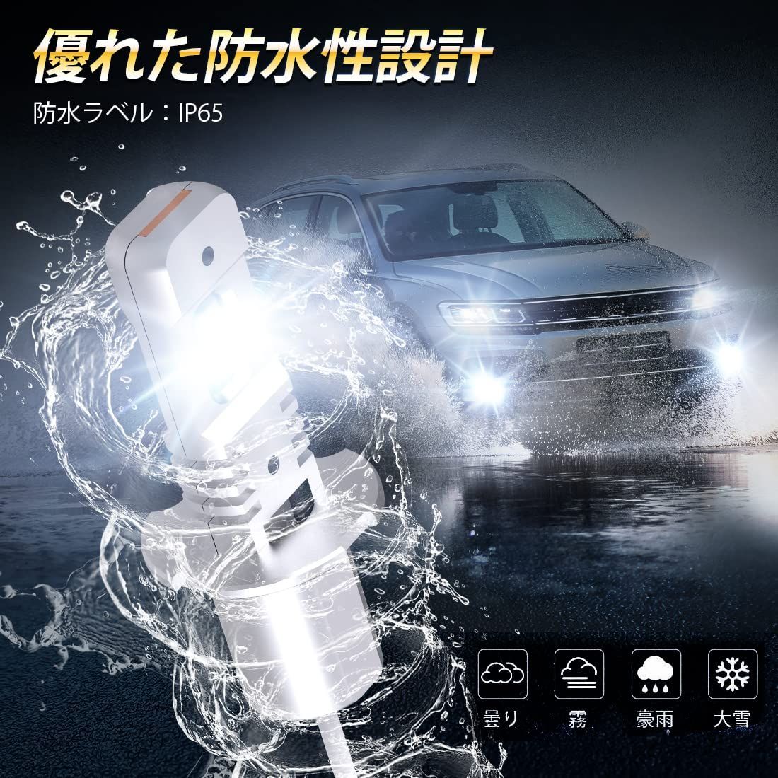 新品 led フォグランプ 24v 爆光 h3 h3 led 24v ホワイト ショート h3 led バルブ SUPAREE 6500K 1200lm 12V/24V車検対応 CSPチップ搭載 両面発光 高輝度 2本セット