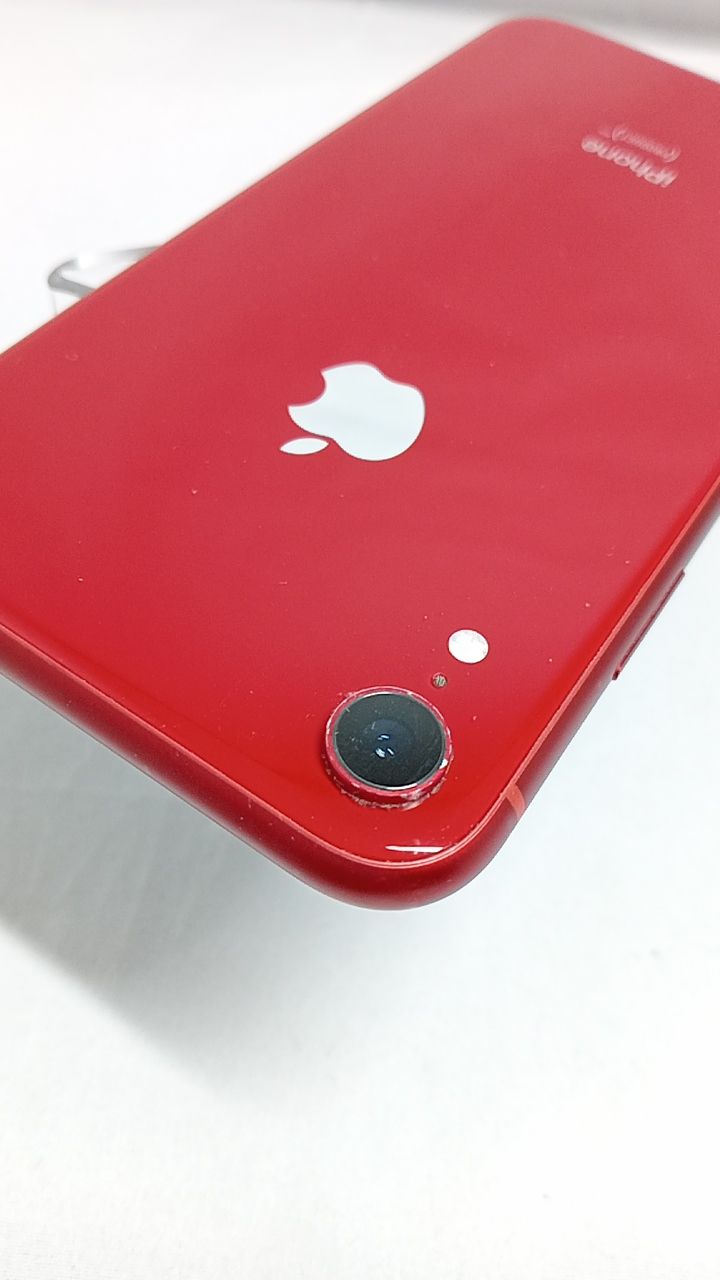 iPhone XR 64GB レッド 背面ガラス割れあり／動作確認済 背面ガラス