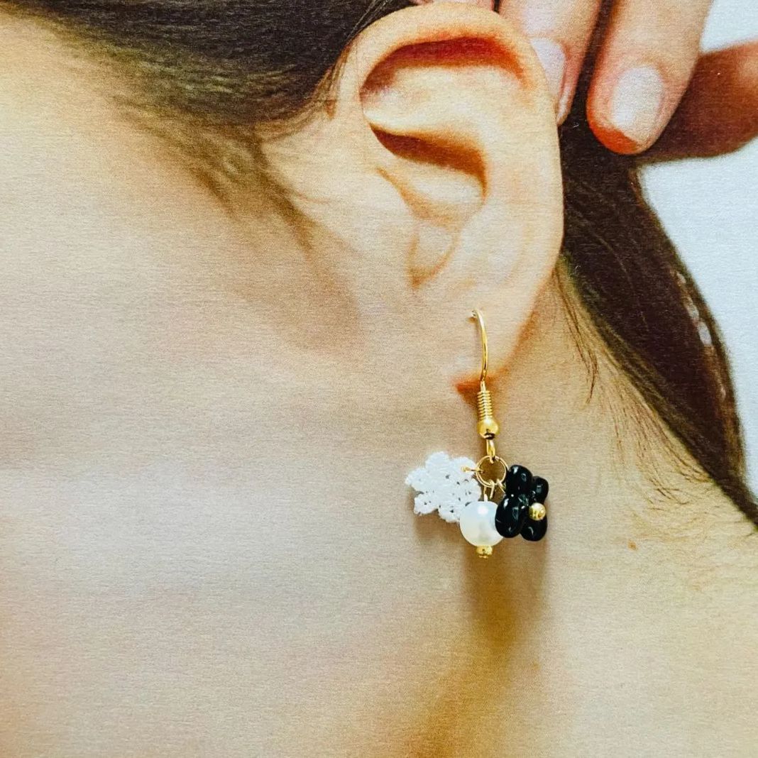 ステンレスフックピアス　ハンドメイド