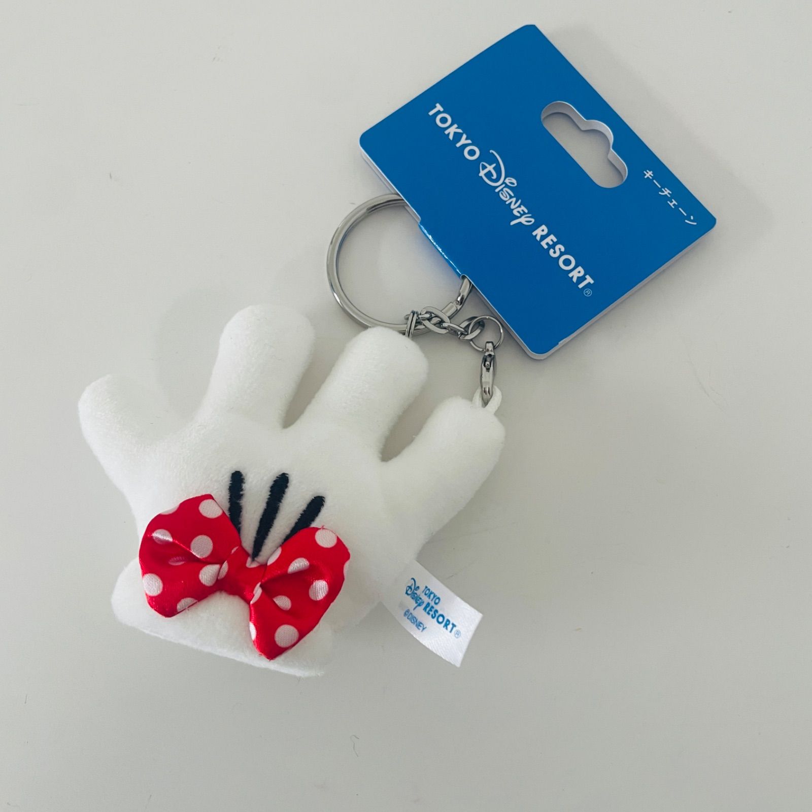 新品】ディズニーランド ミニーマウス グローブ 手袋 キーチェーン