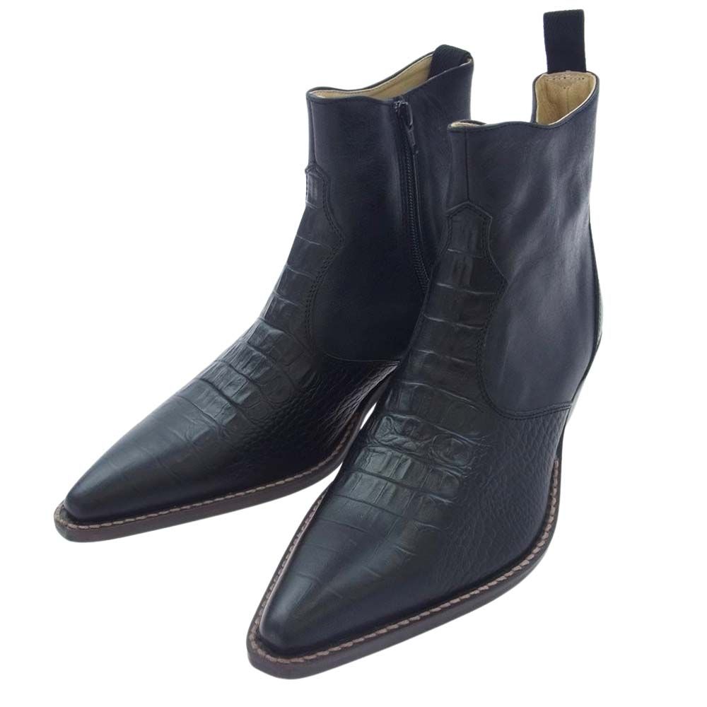 [TRAKAR'S]　トラッカーズ　T-505　Black×Black　ブラック　メンズ　レディース　本革　ショート　ウエスタンブーツ　カウボーイブーツ トラッカーズ（TRAKAR'S）14305 Black-Liz×Black（リザード型押し）の詳細ページです｜Western Boots 専門ショップの ウエスタンブーツカンパニー