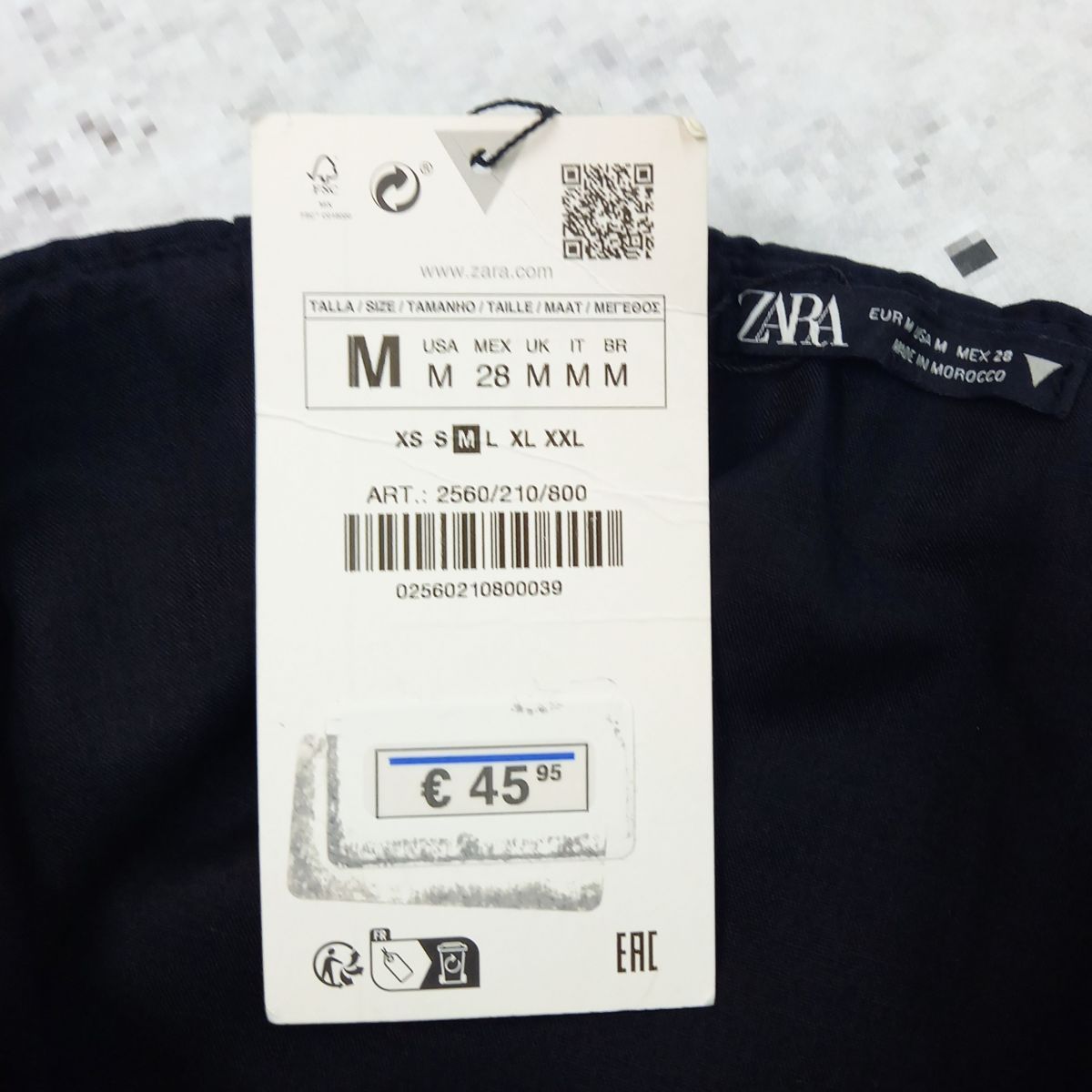 ZARA／ザラ ブラック つなぎ オールインワンXLサイズ ZARAザラ つなぎ ジャンプスーツ 作業着 オールインワン