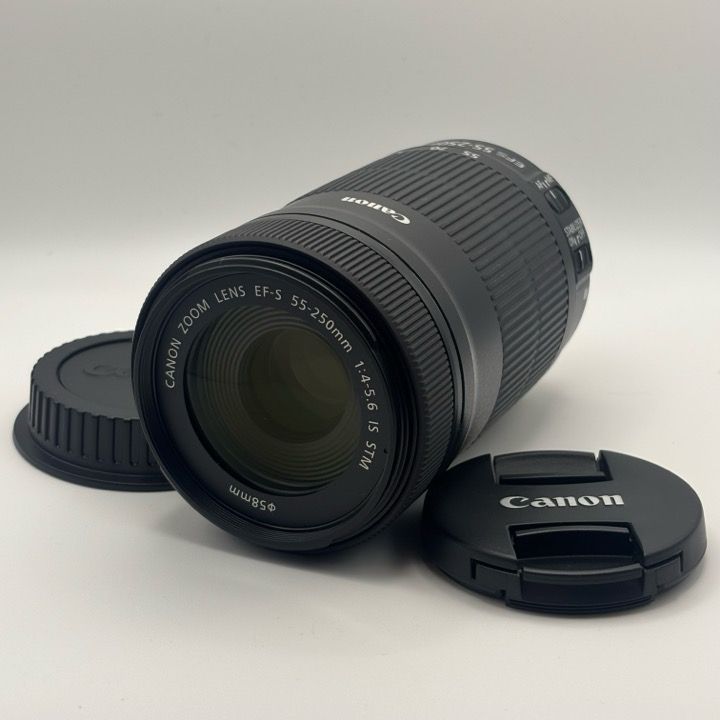 美品】Canon EF-S 55-250mm F4-5.6 IS STM 望遠ズームレンズ｜手ブレ