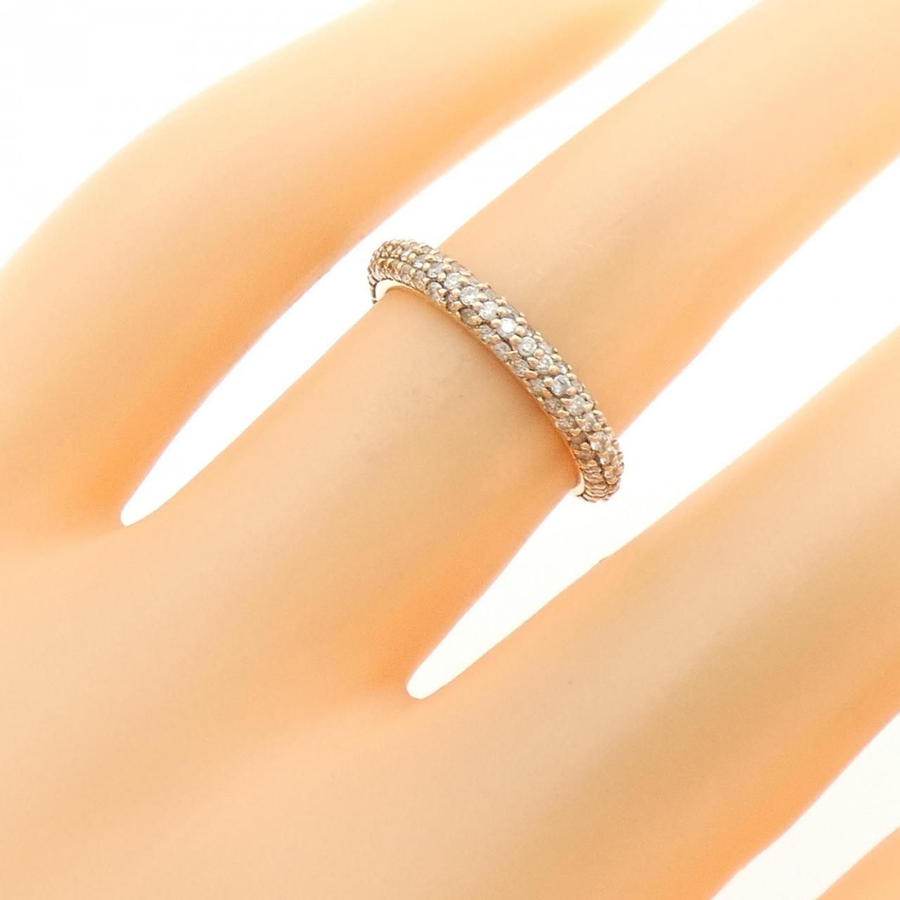Ｋ18ダイヤパヴェリング K18PG パヴェ ダイヤモンド リング 0.39CT ダイヤモンド リング 指輪