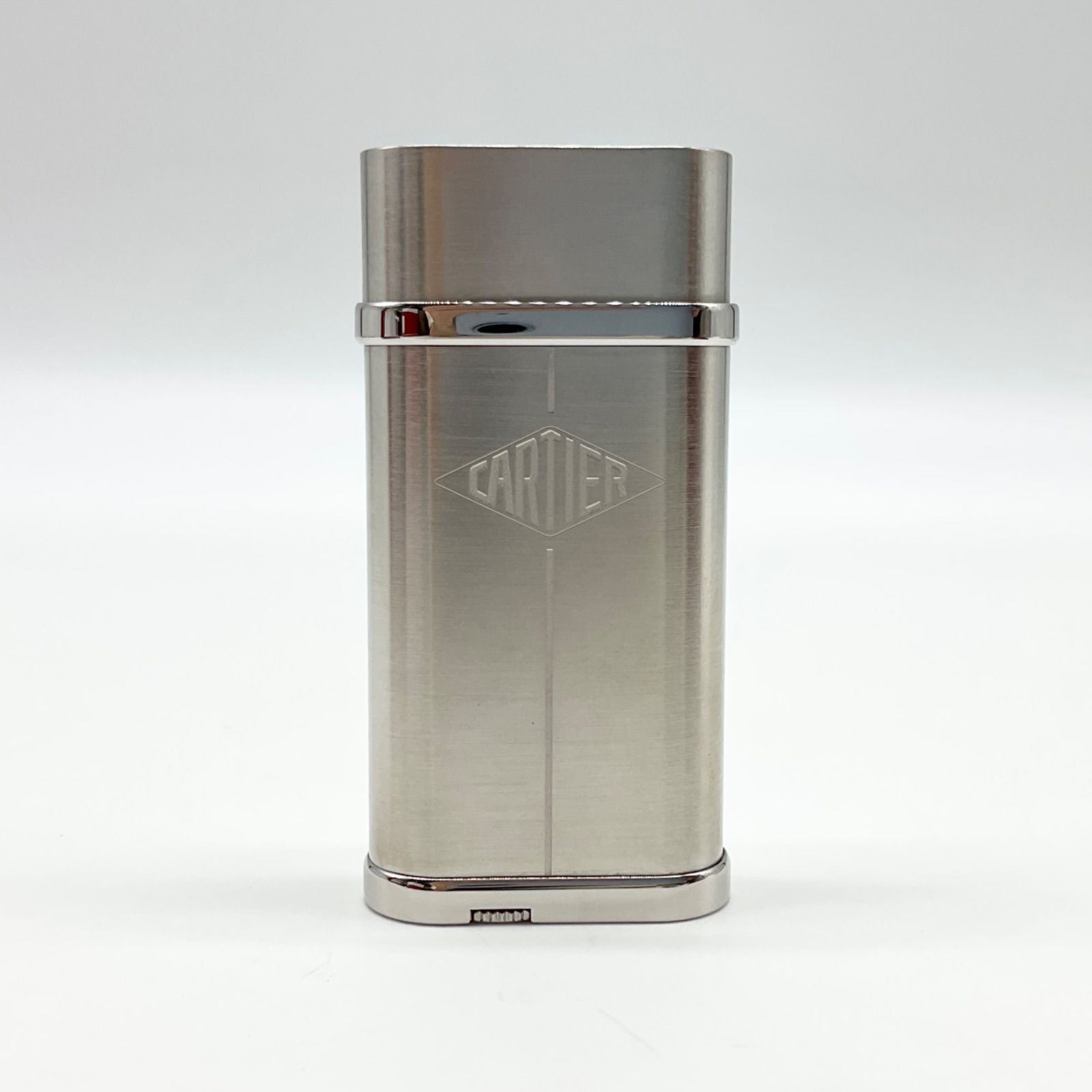 ○CARTIER カルティエ ガスライター ゴドロン ロゴ シルバー