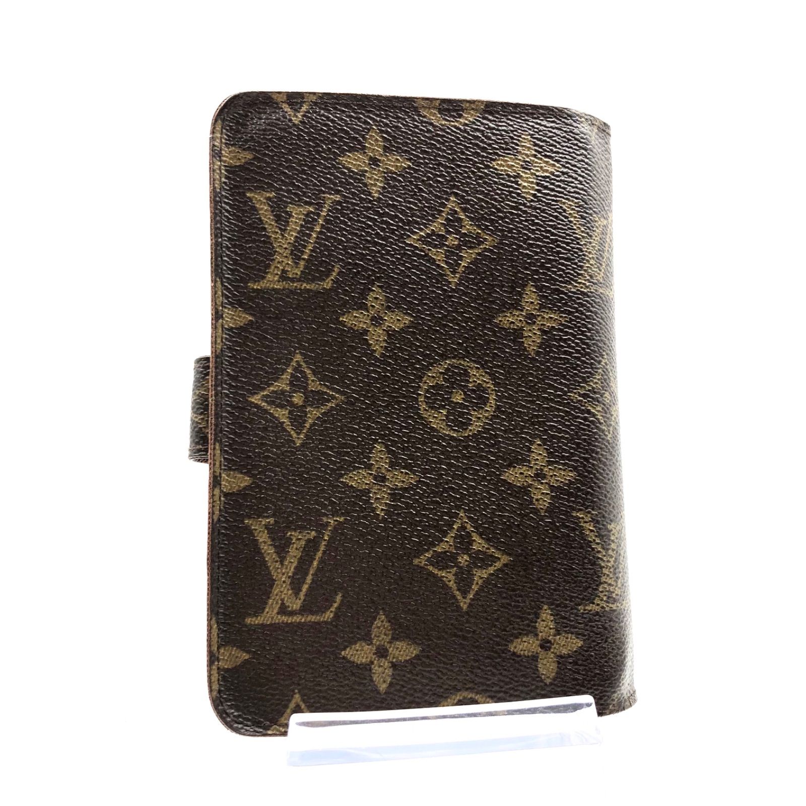 LOUIS VUITTON ルイヴィトン モノグラム ポルトパピエ ジップ 二つ折り財布 ジップアラウンド PVC×レザー M61207 フランス製  刻印あり ブラウン ゴールド金具 - メルカリ