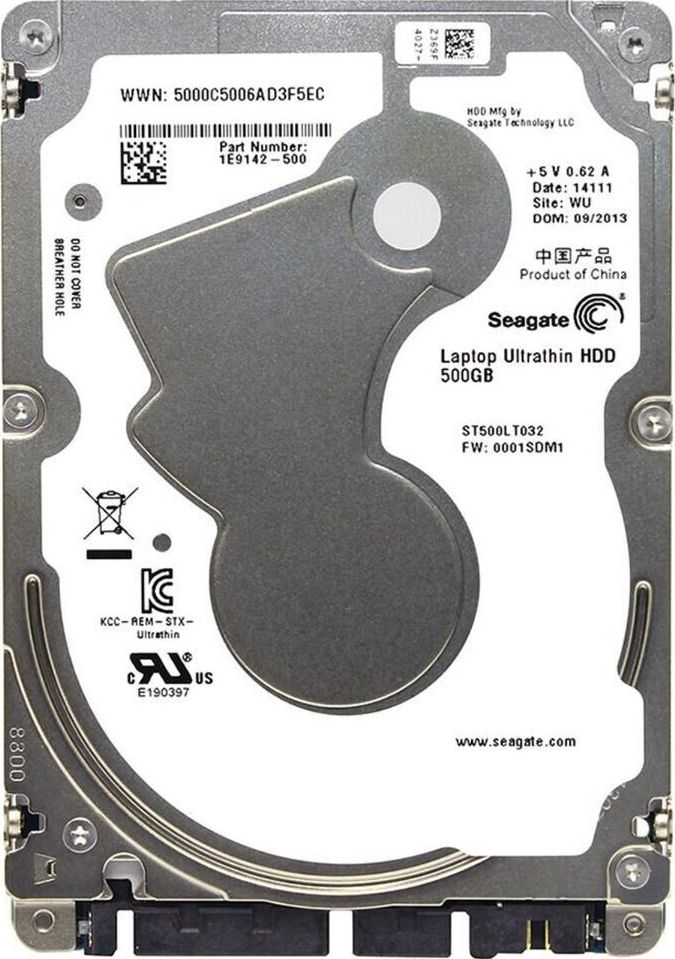 FESTPLATTE SEAGATE LAPTOP ULTRATHIN HDD ST500LT032 500GB 5.4K SATA III 16MB 2.5