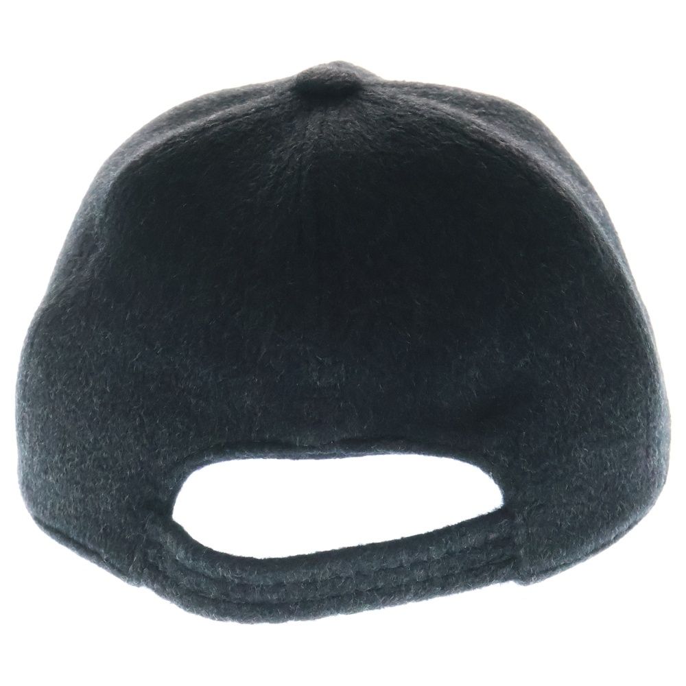 Ermenegildo Zegna エルメネジルドゼニア カシミヤ 刺繍 ベースボールキャップ 帽子 ブラック