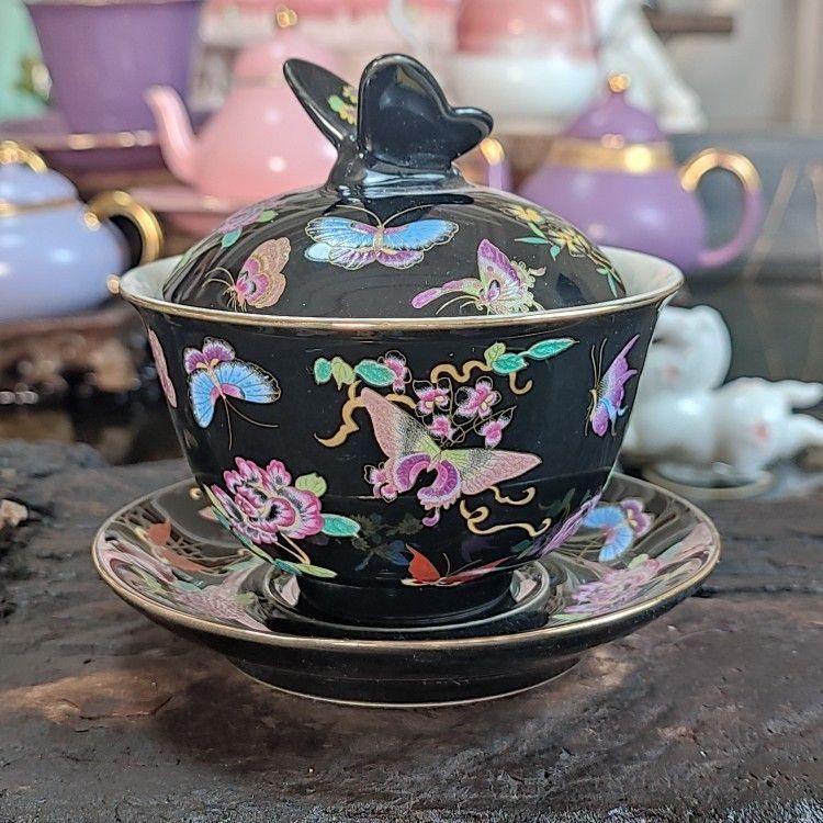 中国茶器 青花釉下寿桃三才蓋碗 茶器 茶碗 景徳鎮 未使用品 中国茶器 青花釉下寿桃三才蓋碗 茶器 茶碗 景徳鎮 未使用品