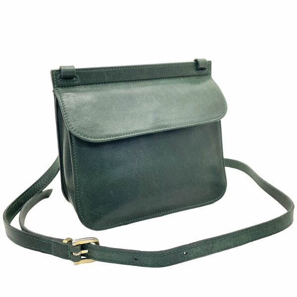 ロンシャン ショルダーバッグ レザー ミニショルダーバッグ 革 グリーン 緑 LONGCHAMP ミニバッグ ポシェット クロスボディー 斜め掛け バッグ バック カバン 鞄 【中古】 ロンシャン ショルダーバッグ レザー ミニショルダーバッグ 革