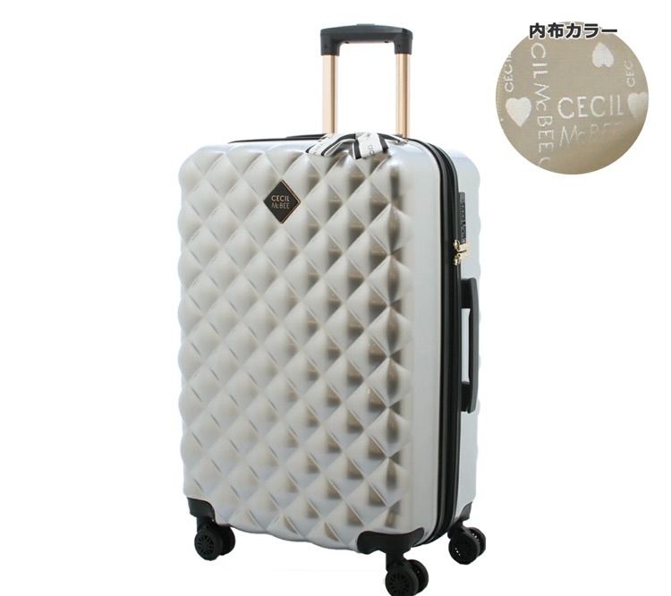 セシルマクビーCECIL McBEE Lサイズ キルト風キャリーケース