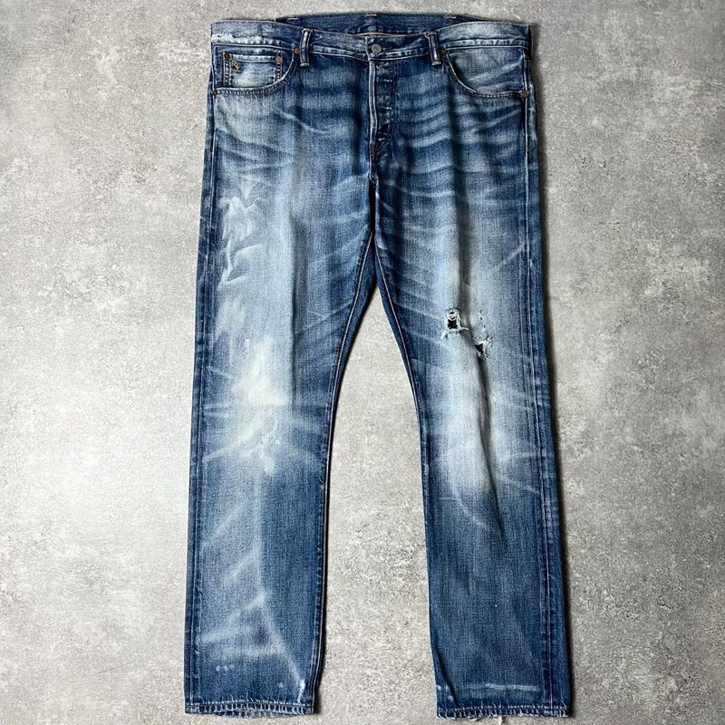 ヴィンテージダメージセルビッチデニムジーンズ CALIFORNIA OUTFITTERS ジーンズ 4D48 セルビッチデニムパンツ