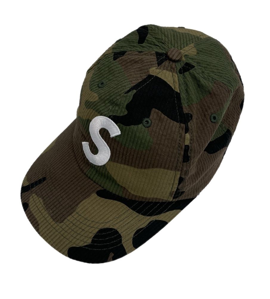 シュプリーム SUPREME Seersucker S Logo Woodland Camo シアサッカー エスロゴ ウッドランド カモ 帽子 メンズ帽子 キャップ カーキ 101hat-135